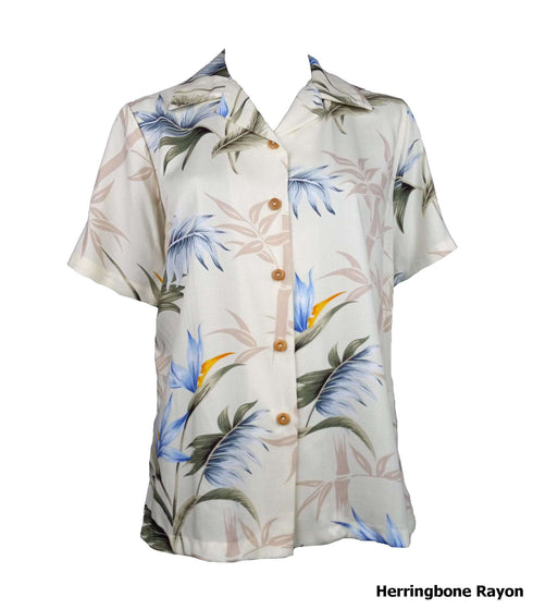 Bamboo Paradise Women's Hawaiian Camp Shirt