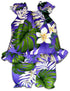 Frangipani Monstera Fern Girl's 2pc Hawaiian Cabana Set