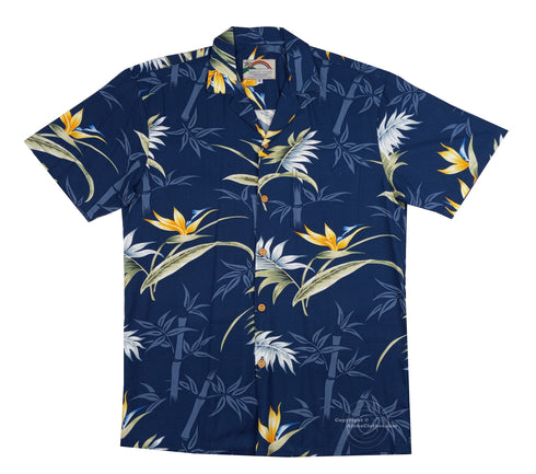 Paradise Found Men's Bamboo Paradise Hawaiian Shirt
