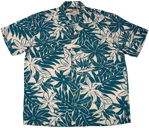 Paradise Found Men's Tahitian Gardenia Hawaiian Shirt