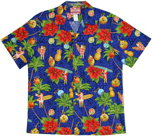 Christmas Tapa Santa Men's Hawaiian Shirt