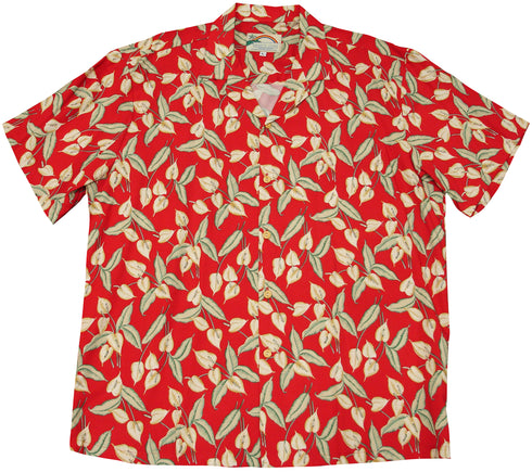 Paradise Found Men's Tom Selleck Magnum PI Mini Anthurium Hawaiian Shirt