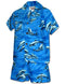Oceanic Dolphins Boy's 2pc Hawaiian Cabana Set