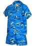 Oceanic Dolphins Boy's 2pc Hawaiian Cabana Set