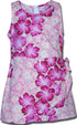 Hibiscus Beauty Girl's Mock Wrap Hawaiian Sarong Dress