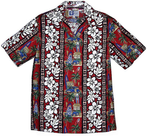 Surfboard Woodie Men's Hawaiian Shirt