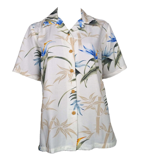 Bamboo Paradise Women's Hawaiian Camp Shirt
