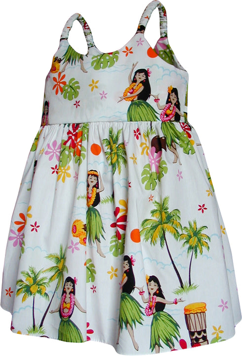 Hula Girl Dance Girl's Hawaiian Flared Dress