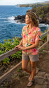 Soft Pink Hibiscus Women's Hawaiian Camp Shirt – 100% Rayon, Made in Hawaii | RJC