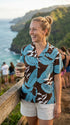 Ginger Heliconia Women's Hawaiian Camp Shirt – 100% Rayon, Made in Hawaii | RJC