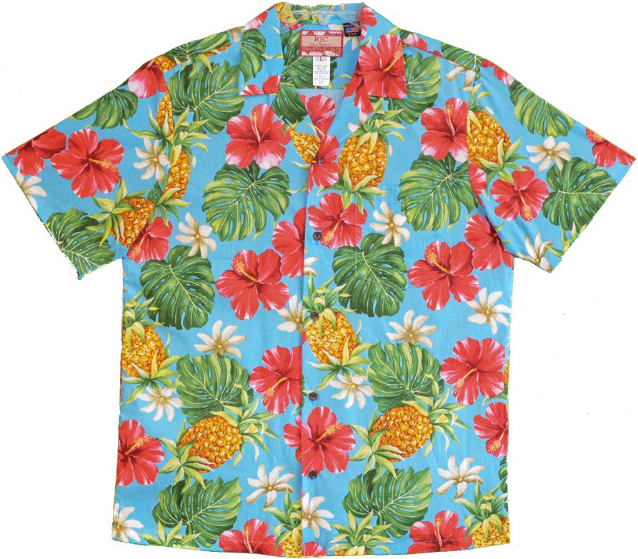 Home (or Hume) Tartan Hawaiian Shirt Hibiscus, Coconut, Parrot, Pineapple - Tropical Garden Shirt