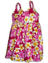 Yellow Hibiscus Hidden Plumeria Girl's Hawaiian Flared Dress