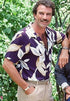 Paradise Found Men's Tom Selleck Magnum PI Calla Lily Hawaiian Shirt