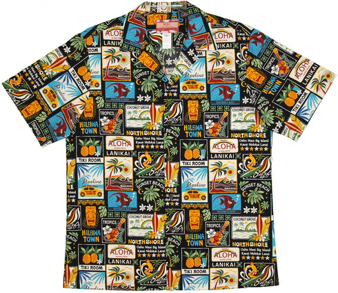 Hawaii State Locations Men's Hawaiian Shirt