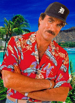 Paradise Found Mens Jungle Bird Tom Selleck Magnum PI Rayon Shirt