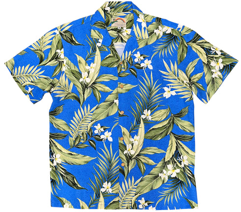 Paradise Found Men's White Ginger Hawaiian Shirt