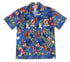 Christmas Longboard Santa Men's Hawaiian Shirt