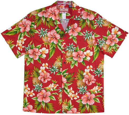 Pineapple Hibiscus Men's Hawaiian Shirt