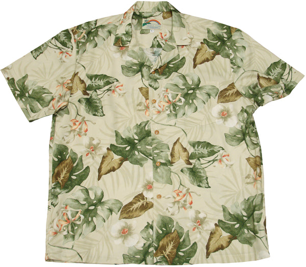 Paradise Found Men's Monstera Orchid Hawaiian Shirt