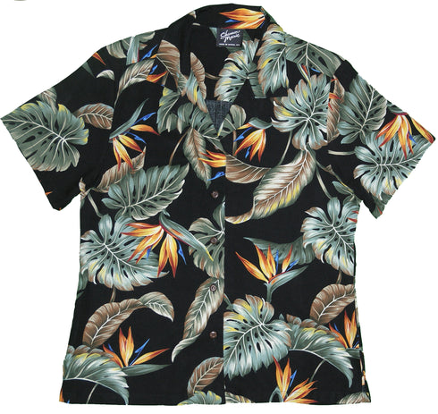 Bird of Paradise Summer Women's Hawaiian Camp Shirt – 100% Rayon, Made in Hawaii | RJC