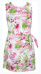 Soft Pink Flamingo Women's Mock Wrap Hawaiian Sarong Dress