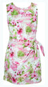 Soft Pink Flamingo Women's Mock Wrap Hawaiian Sarong Dress
