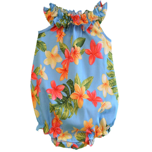 Colorful Plumeria RJC Hawaiian Girls Onesie