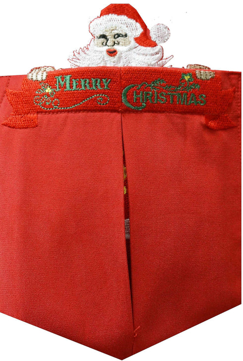 Bamboo Cay Men's Peekaboo Santa Embroidered Shirt