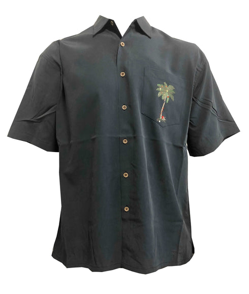 Bamboo Cay Santa's Paradise Tunes Embroidered Christmas Shirt