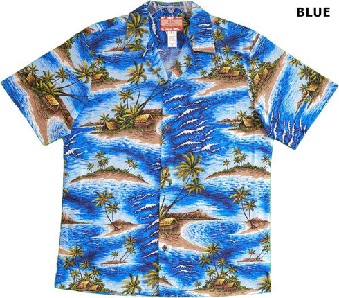Nalu Waves Island Men's Hawaiian Shirt