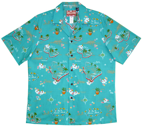 Hawaiian Isles Destinations Men's Hawaiian Shirt