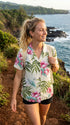 Pale Hibiscus Orchid Women's Hawaiian Camp Shirt – 100% Rayon, Made in Hawaii | RJC
