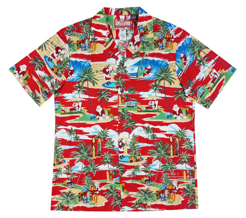 Santa's Island Vacation Men's Hawaiian Shirt