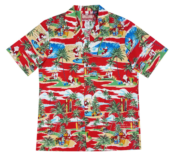 Santa's Island Vacation Men's Hawaiian Shirt