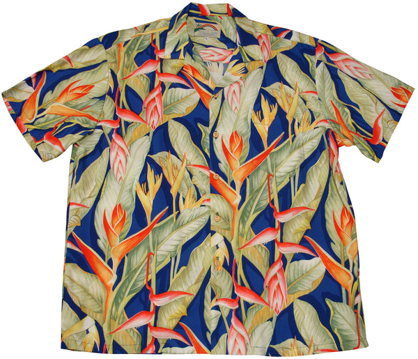 Paradise Found Men's Heliconia Hawaiian Shirt