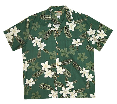 Paradise Found Men's Plumeria Hawaiian Shirt