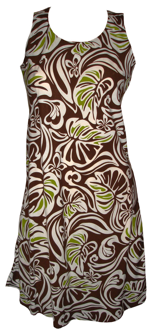 Kailua Paradise Women's Short Tank Flared Hawaiian Dress