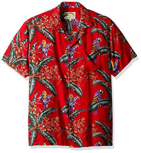 Paradise Found Mens Jungle Bird Tom Selleck Magnum PI Rayon Shirt