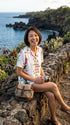 Plumeria Bamboo Panel Women's Hawaiian Camp Shirt – 100% Rayon, Made in Hawaii | RJC