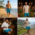 HIC Hawaiian Island Creations Men's Generals 8-Way Stretch Boardshorts – Quick Dry, SPF 50, Surf Board Shorts