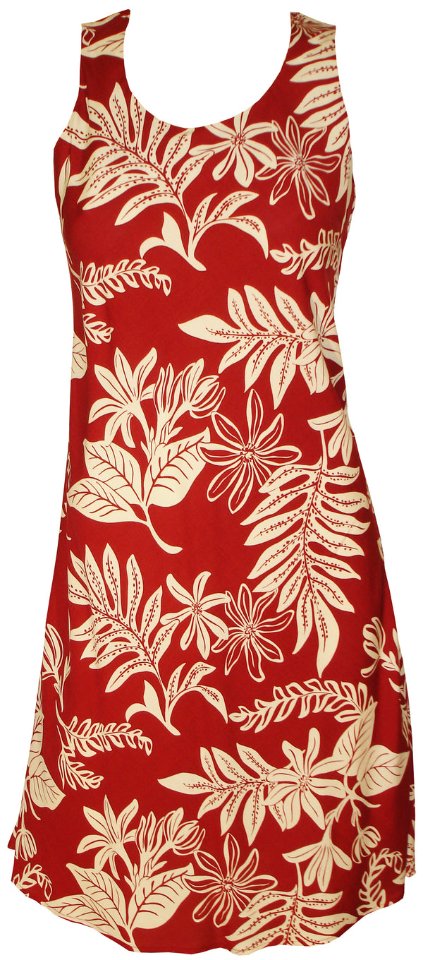 Tiare Women's Short Tank Flared Hawaiian Dress