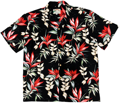 Paradise Found Men's Heliconia Paradise Hawaiian Shirt