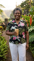 Pale Hibiscus Orchid Women's Hawaiian Camp Shirt – 100% Rayon, Made in Hawaii | RJC