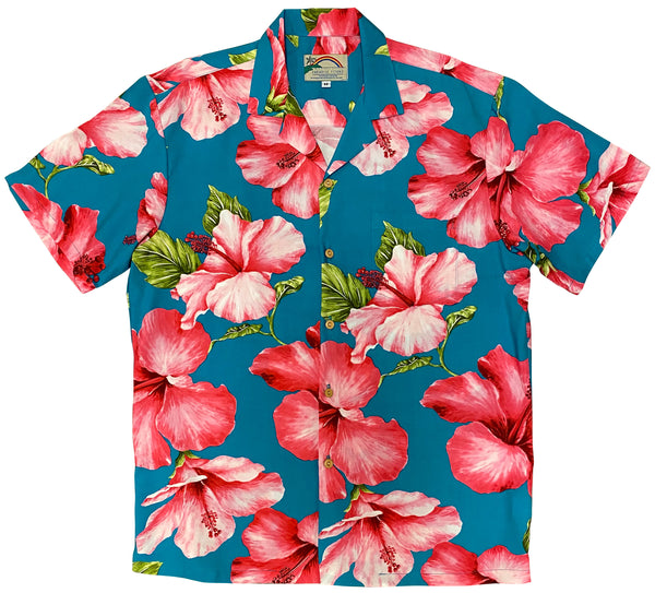 Paradise Found Men's Hibiscus Blossom Hawaiian Shirt