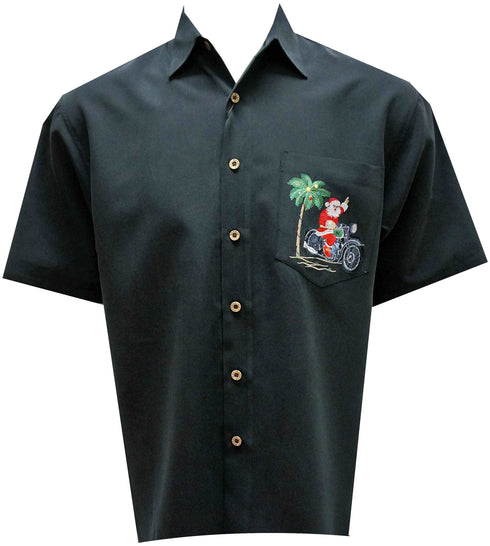 Christmas Bound via Motorcycle Bamboo Cay Embroidered Shirt