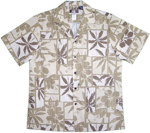 Tropical Leaf Window View Men's Hawaiian Shirt