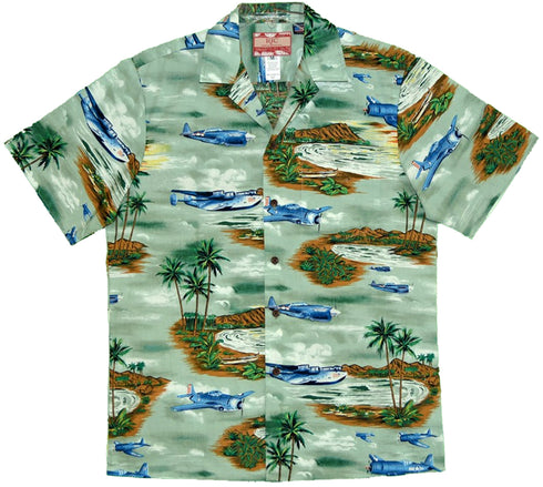 Pacific Ocean Island Defenders Men's Hawaiian Shirt