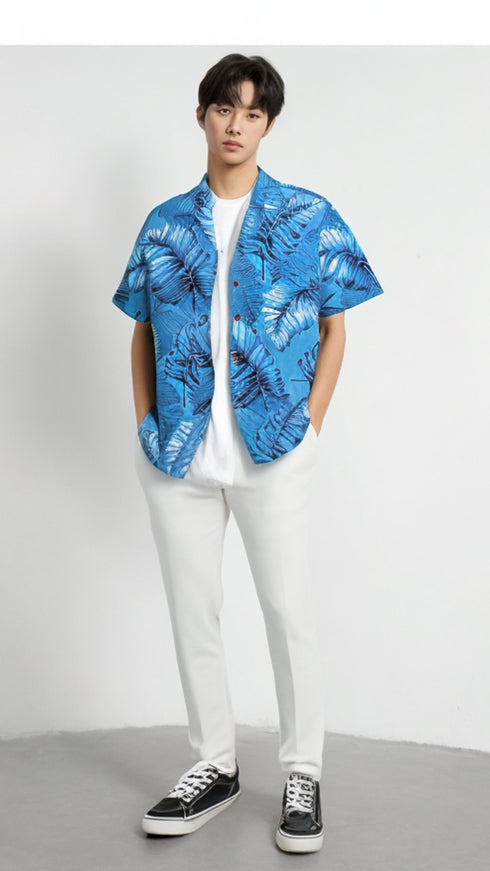 RJC Mens Graceful Fern Poly Cotton Blend Shirt