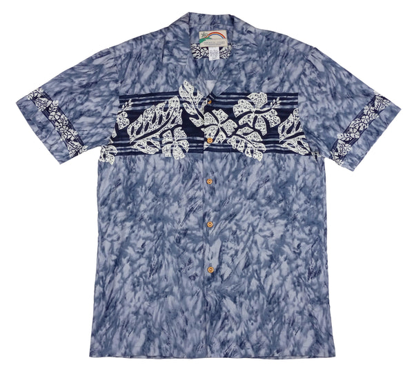 Paradise Found Men's Hibiscus Chest Band Hawaiian Shirt