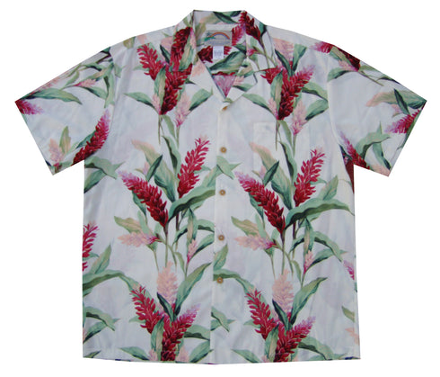 Paradise Found Men's Red Ginger Hawaiian Shirt